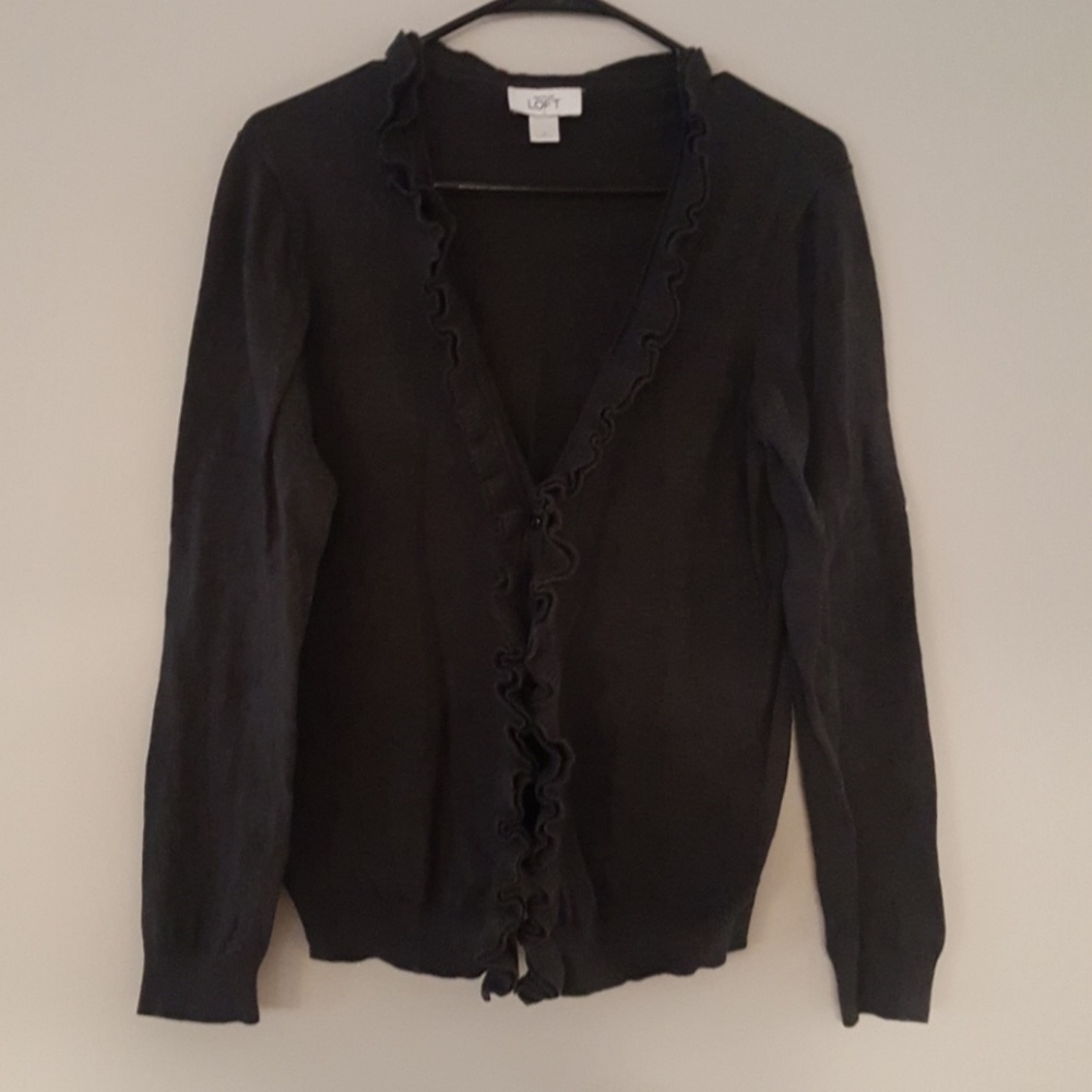 Ann Taylor LOFT Ruffle Cardigan